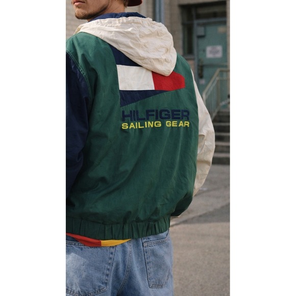 Tommy Hilfiger Other - VINTAGE Tommy Hilfiger Sailing Gear Colorblock 90s Jacket Mens XL Green Navy